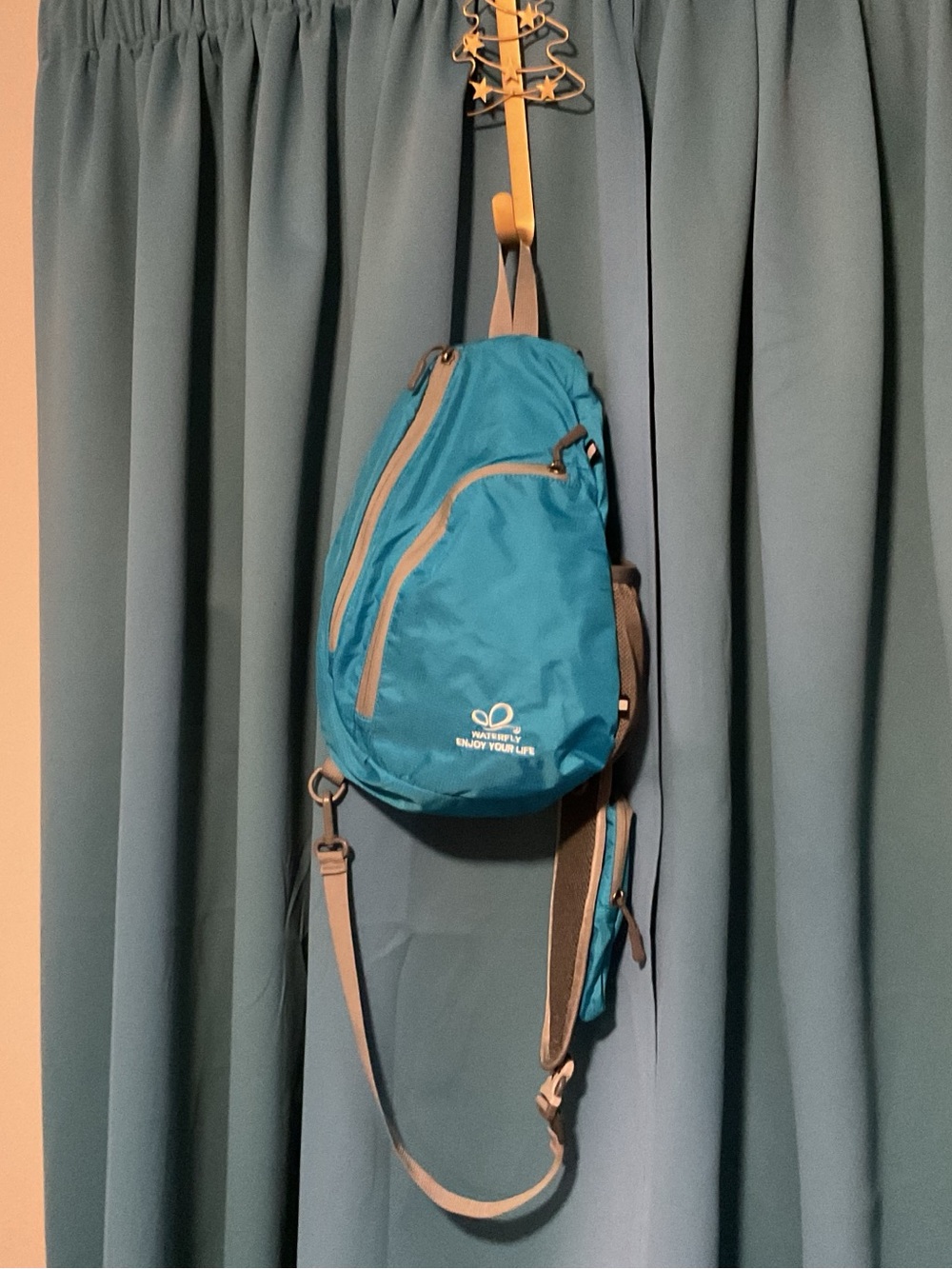 Unbranded Teal Sling Belt Bag for Men - Hands-Free Daily Carry